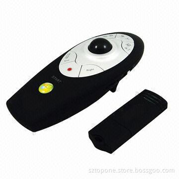 Wireless 2.4G Presenter with Multifunctional Use, Radio Frequency, Keyboard, On/Off Switch